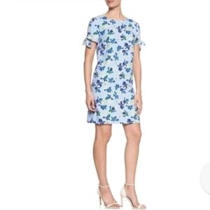 Banana Republic Floral‎ Split Tie-Sleeve Shift Swing Dress Women's M Petite